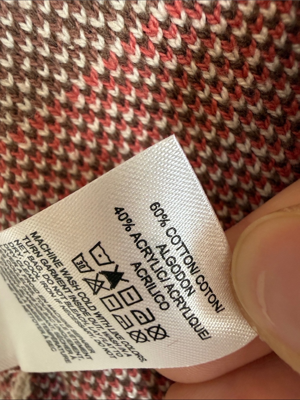 Lucky Brand Aztec Open-Front Cardigan in Pink, Brown, Rust & Cream - Picture 4 of 12